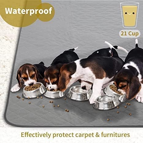 CoolShields Washable Pee Pads for Dogs, 34'' x 52'', Grey, 1 Pack | Ultra-Absorbent Reusable Waterproof Puppy Pad for Crates, Playpens, Carpets, and Floors—Ideal for Dogs, Cats, and Small Pets