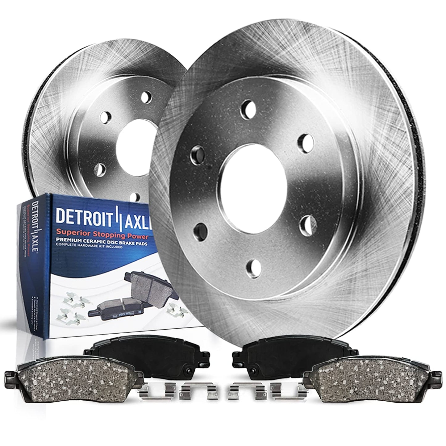 Detroit Axle - Rear Brake Kit for GMC Silverado Sierra 1500 Yukon XL Chevy Tahoe Suburban Cadillac Escalade ESV, Disc Brake Roto