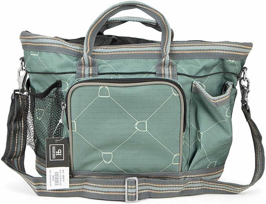 Jeffers Poplar Head Grooming Bag – Horse Grooming Organizer Tote with Pockets for Brushes, Tools, Clippers, Shampoo, Detangler – Stable Barn Kit Carrier for Horses, Pets, Spruce Stirrup Irons