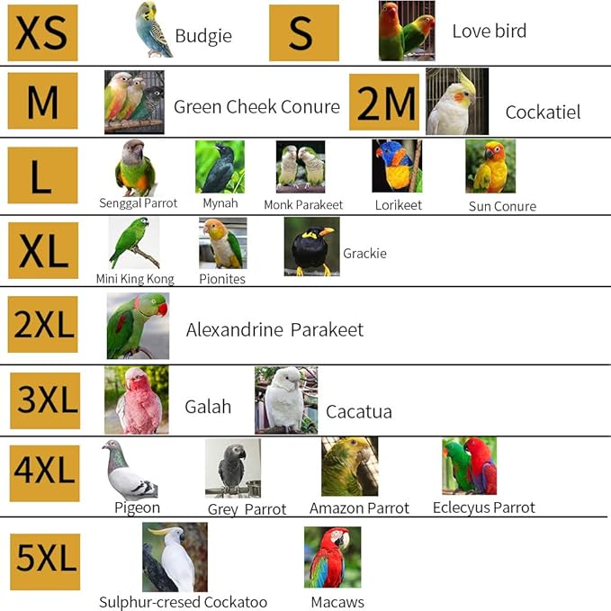 Bird Diaper Flight Suit Parrot Costume pet Animal Costume, Applicable to Birds and Parrots Warm Supplies. (S)