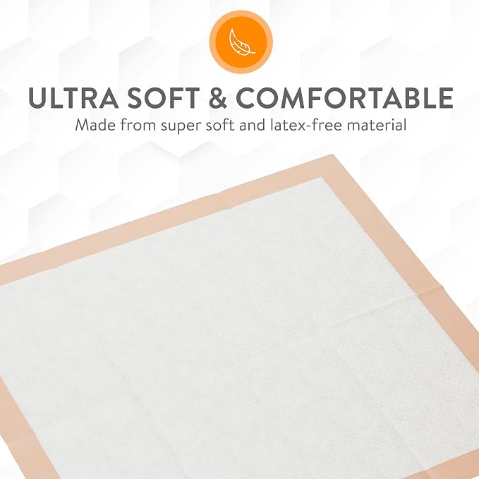 Inspire XL Super Absorbent Bed Pads for Chronic Incontinence 30 x 36 Ultra Thick 100 Grams | Bed Pads Disposable Adult Elderly Care | Chucks Disposable Underpads for Incontinence (50 Count)