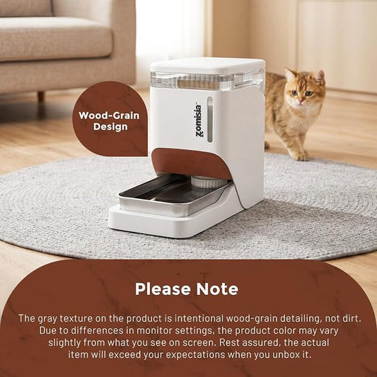 ZOMISIA Automatic Dog Water Dispenserr 6L with Stainless Steel Bowl, Automatic Water Bowl Dispenser for Cats, 1.6 Gallon Pet Waterer 100% BPA Free, White