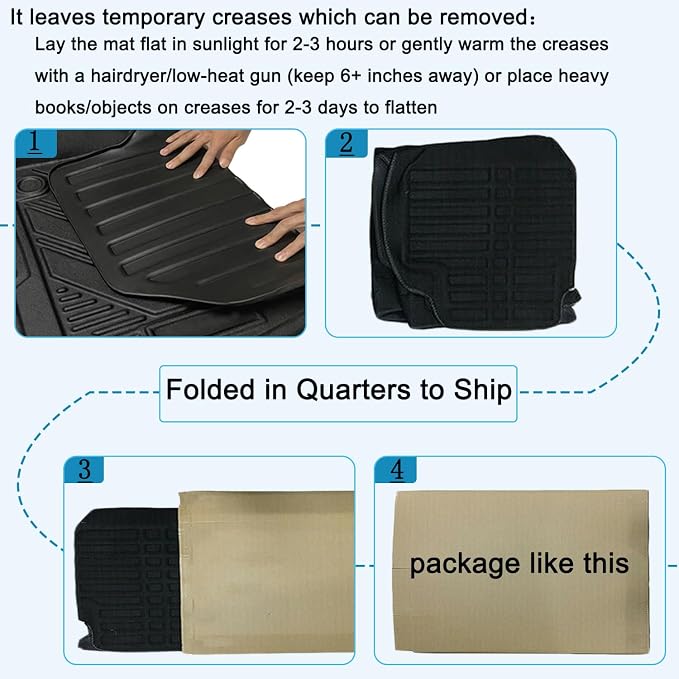 RAV4 Floor Mats Compatible with Toyota RAV-4 2013-2018,All Weather Protection Waterproof Durable Anti-Slip Odorless Custom-fit TPE Floor Liner 1st and 2ed Row Set