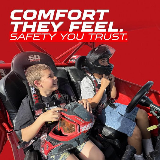 1pc 50 Cal Green 4 Point Harness 3 inch straps, Racing Harness Seat Belt | Ultra Kush padding, Push Button quick release hardware. Universal Fit for UTV, RZR, race car