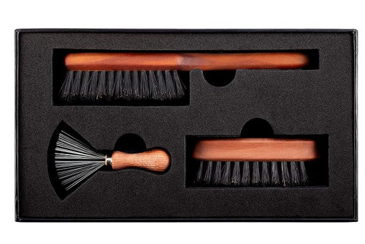 ZilberHaar Beard Brush Grooming Kit - Stiff Bristles Boar Bristles - Ideal for Medium to Long, Thick Beards - Distributes Balm & Oil for Growth/Styling - With Brush Cleaning Tool