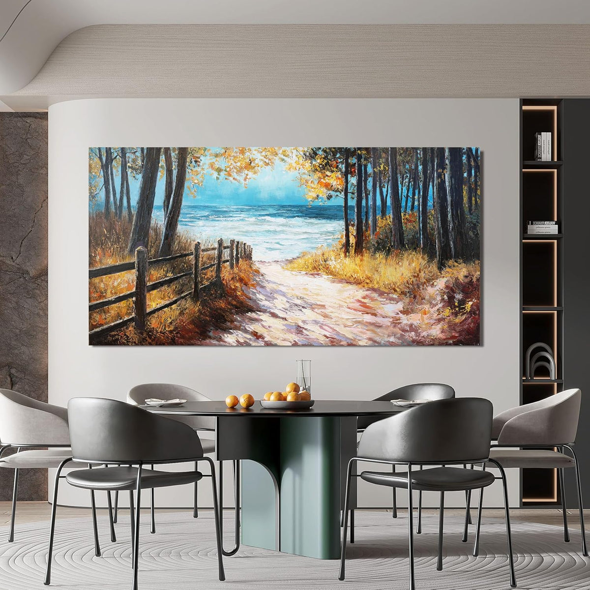 Canvas Wall Art Decor Artwork for Walls Nature Landscape Wall Art Decor Coastal Beach Forest Wall Art for Living Room Canvas Modern Art Wall Decor Prints Art Work for Home Office Wall Decor 24" X 48"