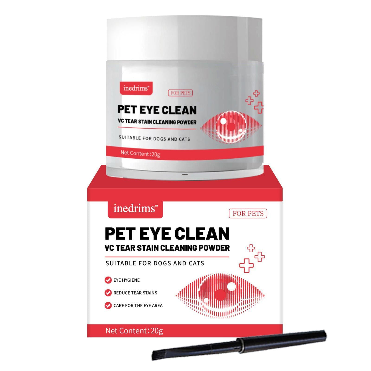 Pet Tear Stain Removal Powder - Natural And Gentle Formula, Eye And Fur Care, Tear Stain Removal And Brightening, An Essential Product For Pet Eye Cleaning.