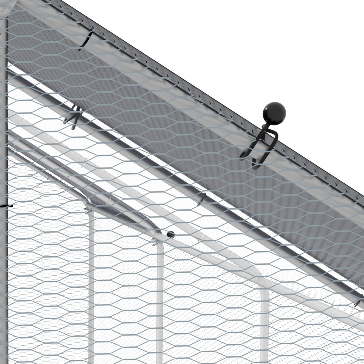 Large Chicken Coop Metal Chicken Run for Chickens with Waterproof and Anti-UV Cover, Spire Shaped Walk in Fence Cage Hen House for Outdoor and Yard Farm Use, 1.3" Dia, 9.8 x 26.2 x 6.4