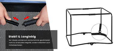 Gardner Pet Foldable Dog Crate, Grey, 66 X 48 X 48 Cm, Cats And Dogs Up To 15 Kg