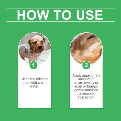 Pet Acne & Bumps Skin Cream, Soothing Skin  For Dogs & Cats, Relief Redness Irritated Skin With Calendula & Ganoderma Extract