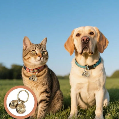 Copper Bell For Dog Collar, 4 PCS Brass Dog Bells Extra Loud Collar Bell For Pet Tracking Anti Lost Training Pets Pendant Accessories Anti Theft Bells For Little Dogs