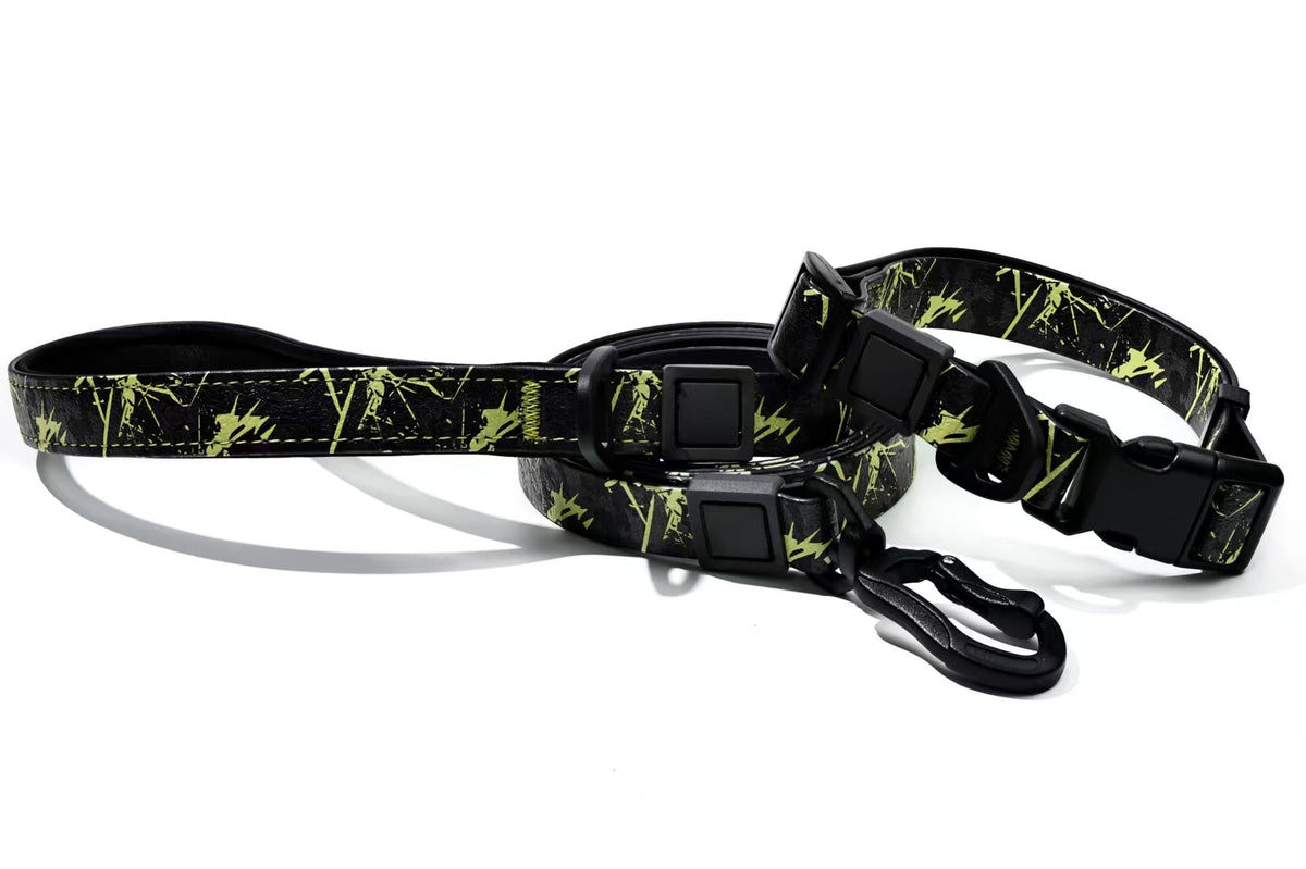 UV Printing Camouflage Embossed Pet Leash Set Is A Perfect Combination Of Style And Functionality Specially Designed For Pets' Outdoor Activities. Every Detail From Craftsmanship To Material Selection