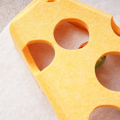Cat Puzzle Toy With Ball And Spring-loaded Wand Felt Indoor Cat Toy Box Suction Cup Base Treat Puzzle Helps Cats Play Independently And Improves Their Intelligence.