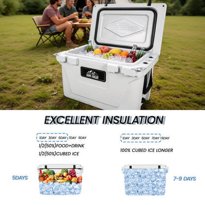 White outdoor Camping Picnic Fishing portable cooler 65QT Portable Insulated Cooler Box