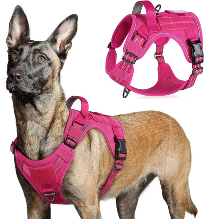 No Pull Tactical Dog Harness Molle Vest Adjustable Medium Large Dogs