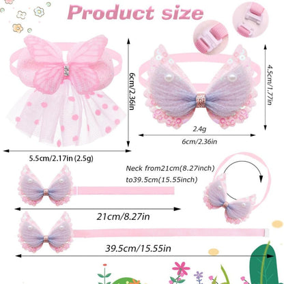20Pcs Cute Dog Collar Grooming Accessory For Small Breed Puppies Cats