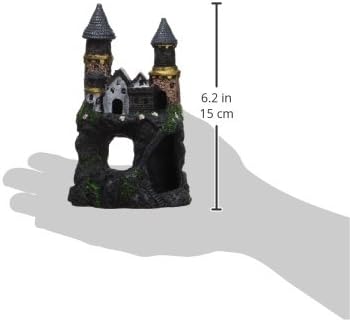 Penn-Plax Age-of-Magic Enchanted Castle Aquarium Decoration – Safe for Freshwater and Saltwater Fish Tanks – Small