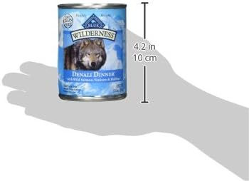 Blue Buffalo Wilderness Denali Dinner Wet Dog Food, High-Protein & Grain-Free, Made with Natural Ingredients, Wild Salmon, Venison & Halibut, 12.5-oz. Can (12 Count)