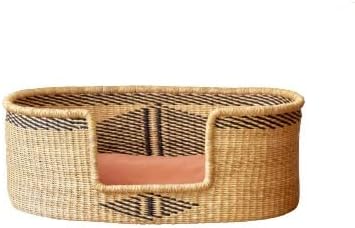 Woven Dog Bed Basket–Gifts for Dogs–Small to XXL Dog Bed–Large Bed for Large Dogs–Elegance and Decorative Bed for Your Dog–Comfortable Dog Bed–Small Dog Bed