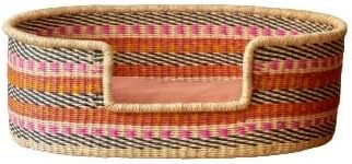 Woven Dog Bed Basket–Gifts for Dogs–Small to XXL Dog Bed–Large Bed for Large Dogs–Elegance and Decorative Bed for Your Dog–Comfortable Dog Bed–Small Dog Bed (Star, Large)