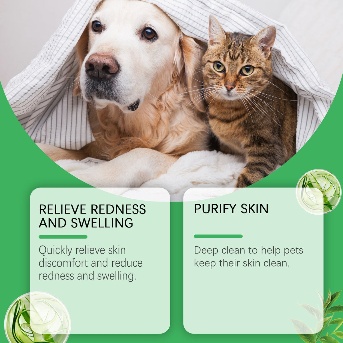 Pet Acne & Bumps Skin Cream, Soothing Skin  For Dogs & Cats, Relief Redness Irritated Skin With Calendula & Ganoderma Extract
