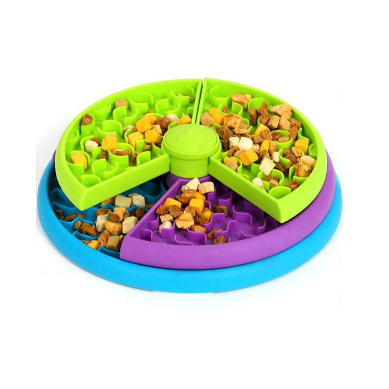 Pet Slow Food Bowl Anti Choking Cat Bowl,3in1 Interactive Dog Feeder Puzzle, Lick Mat & Slow Feeder BowlMental Stimulation Toy For Medium & Large Dogs