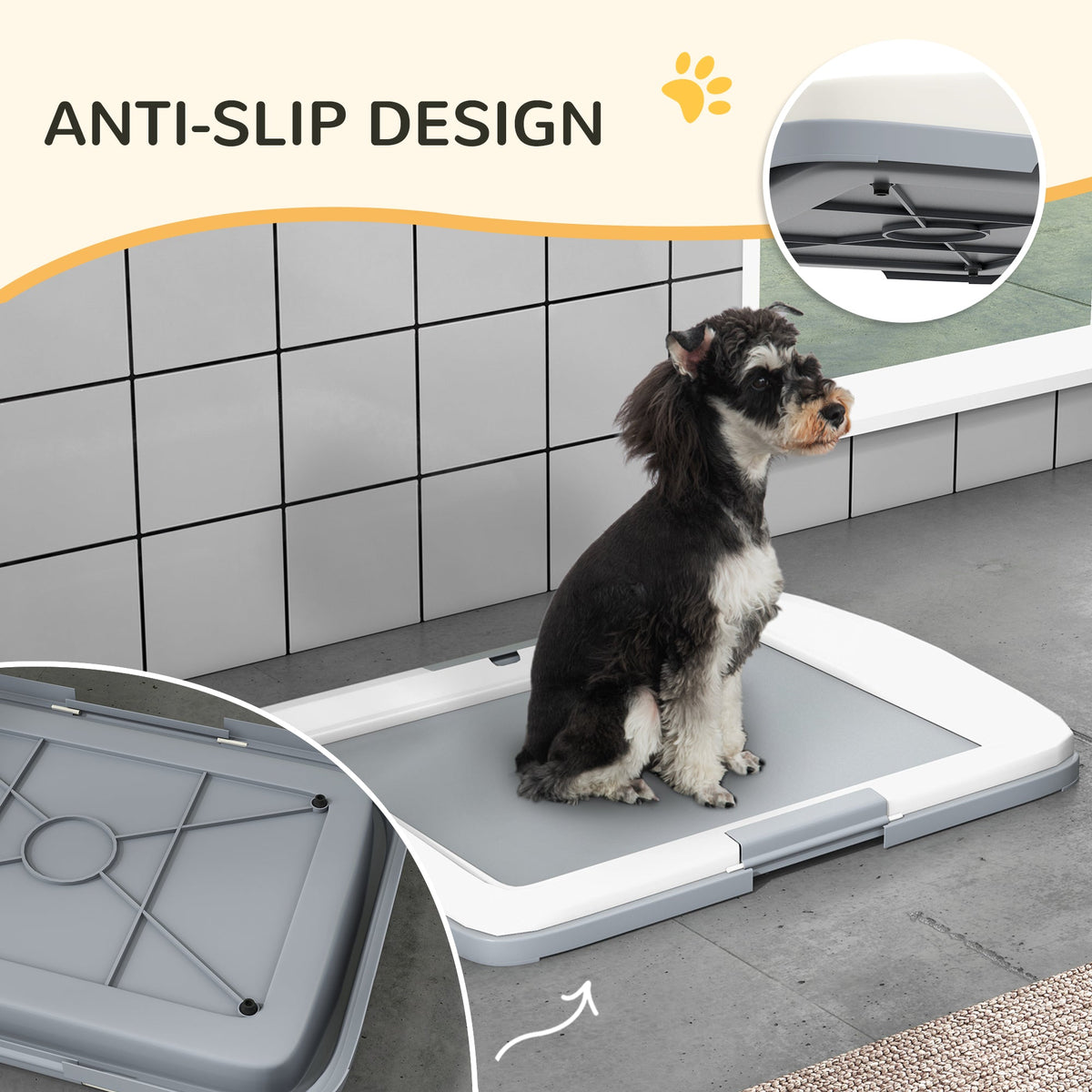 Dog Toilet Tray For Training Dogs, Dog Litter Tray For Indoor, Outdoor, 63 X 49 X 6cm