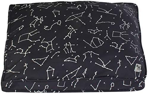 Molly Mutt Dog Crate Pad Cover, 100% Cotton Canvas Cover for Dog or Puppy Crate Bed, Durable, Washable, and Free of Harmful Chemicals, Pre-Shrunk, 54"x37"x2.5", Rocketman
