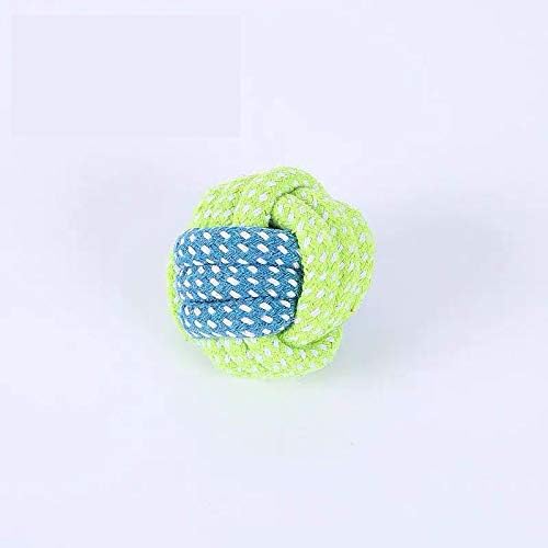 Sunglow Dog Toy Interactive Chewing Rope Ball Toys Natural Cotton Washable Durable Tug of War for Small Medium Dogs Puppies Training Playing Teeth Cleaning (Drop Ball)