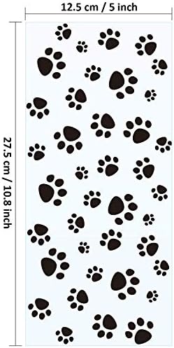 Blulu 100 Pieces Dog Treat Bags Puppy Party Favor Pet Paw Cone Cellophane Bags Candy Heat SealableDog Paw Gift with 100 Pieces Silver Twist Ties for Pet Cat Treat Party Favor(Black)