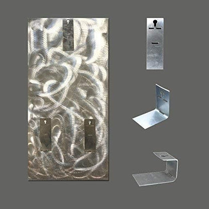 Yihui Arts Abstract Metal Wall Art - Hand Crafted 6 Pieces Large Panels, Unique 3D Aluminum Modern Contemporary Home Accent