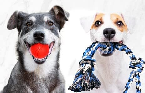 XL Dog Rope Toys for Aggressive CHEWERS - Large Dog Ball for Large and Medium Dogs - Benefits Non-Profit Dog Rescue - Large Floss Rope for Dogs Dental Health - 100% Cotton Rope Toy for Large Dogs