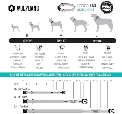 Wolfgang Heavy Duty, Adjustable Dog Collar with Quick Release Nylon Buckle for Walking & Training, GreatEscape Print, Small