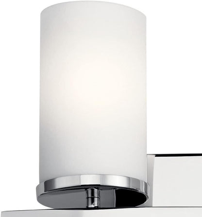 Kichler Crosby 15" 2 Light Vanity Light Satin Etched Cased Opal Olde Bronze®