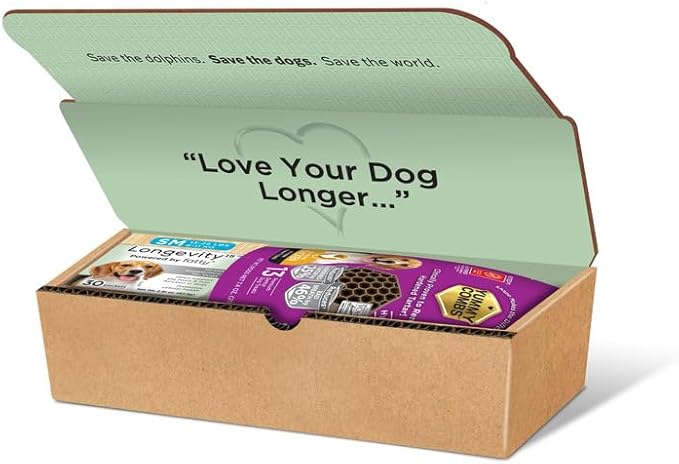 Longevity15 C15:0 Dog Health Supplement (30-Day Supply) & Yummy Combs Dog Dental Treats (8oz Bag) for Small Dogs – C15:0 Fatty Acid for Daily Wellness, Food Topper – VOHC Approved Oral Care