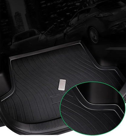 Yakitoko All Weather Cargo Liners for Honda Civic 2016 2017 2018 2019 2020 2021 Standard Cargo Mats Trunk Mat TPE Black