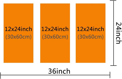 TUMOVO Wall Art for Living Room Orange Sports Car Under the Lights Canvas Supercar Speed Landscape Contemporary Posters Prints Artwork Ready to Hang Bedroom Office 36''Wx24''H
