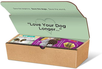 Longevity15 C15:0 Dog Health Supplement (30-Day Supply) & Yummy Combs Dog Dental Treats (8oz Bag) for Extra Small Dogs – C15:0 Fatty Acid for Daily Wellness, Food Topper – VOHC Approved Oral Care