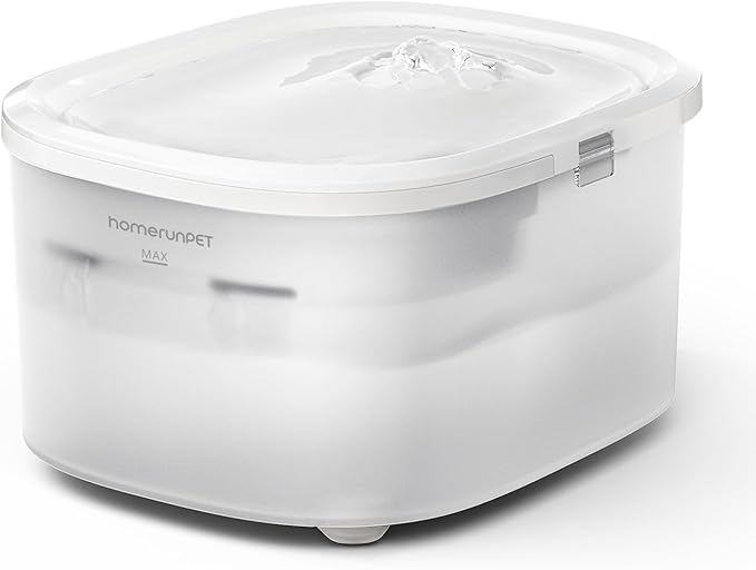 Homerunpet Tritan Pet Water Fountain - Dishwasher Safe, Ultra-Quiet, Automatic Filtered Cat & Dog Dispenser, 2.5L