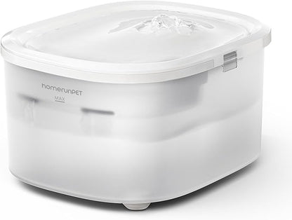 Homerunpet Tritan Pet Water Fountain - Dishwasher Safe, Ultra-Quiet, Automatic Filtered Cat & Dog Dispenser, 2.5L