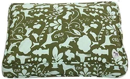 Molly Mutt Dog Crate Pad Cover, GOTS-Certified 100% Organic Cotton Canvas Mat for Dog or Puppy Crate Bed, Durable, Washable & Free of Harmful Chemicals, Pre-Shrunk, 36"x24"x2.5", Amarillo by Morning