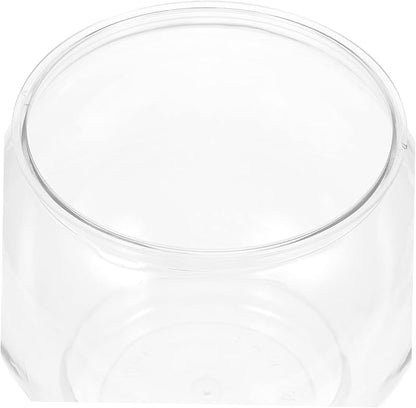 Mipcase Round Desktop Fish Bowl Plastic Small Fish Tank for Shrimp and Turtle Aquarium for Home Office and Garden Decor