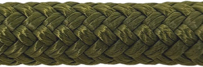 Double Braid Lead Rope with Eye Splice Loop, 12-14FT Lengths (Olive Green, 14 ft.)