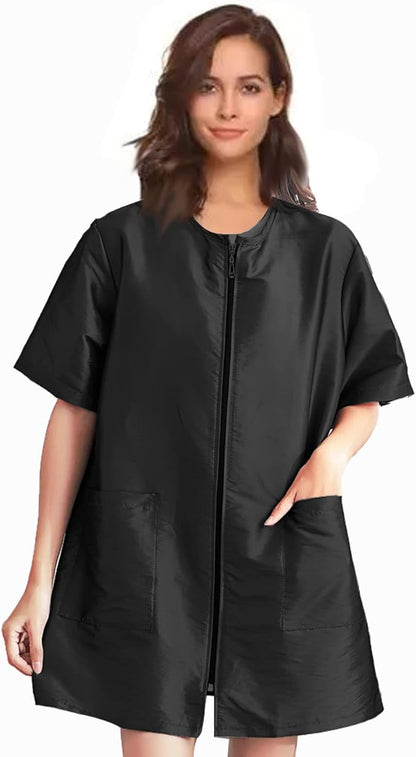 Gliitatu Dog Grooming Smock Barber Jackets for Women Men Professional Pet Groomer Smock Cosmetologist Barber Smock (M)