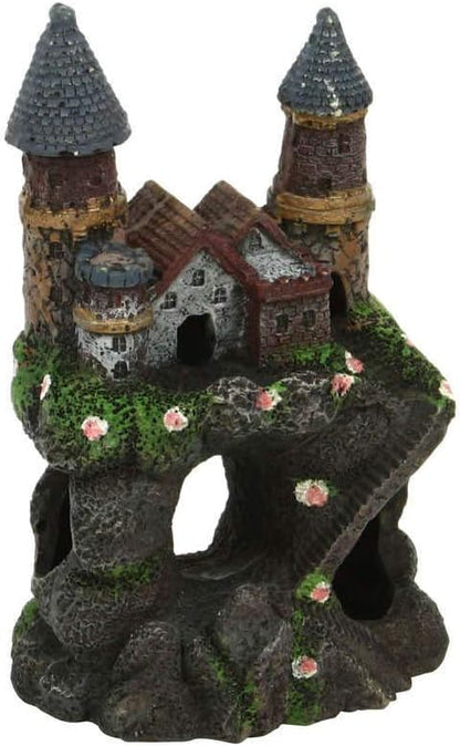 Penn-Plax Age-of-Magic Enchanted Castle Aquarium Decoration – Safe for Freshwater and Saltwater Fish Tanks – Small