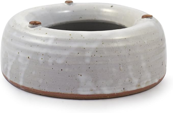 American Made Splash-Reducing Stoneware Pottery Water Bowl (Small 24-oz) | For Cats, Small Pets, and Small Dogs