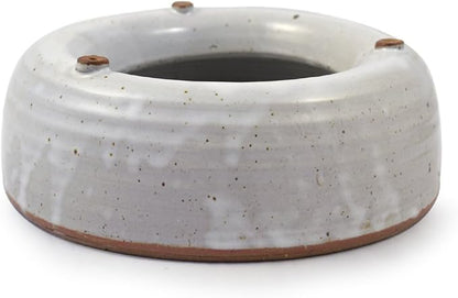 American Made Splash-Reducing Stoneware Pottery Water Bowl (Small 24-oz) | For Cats, Small Pets, and Small Dogs