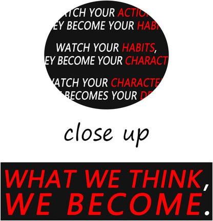 Watch Your Thoughts Motivational Canvas Print Wall Art Inspirational Picture Painting Inspiring Entrepreneurs Poster Modern Home Living Room Classroom Office Wall Decor Artwork [30''Wx 40''H]