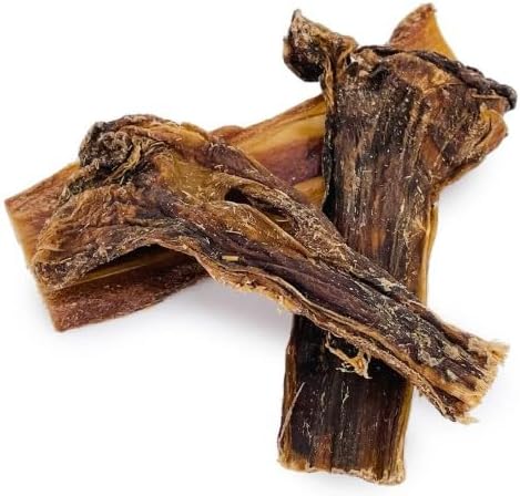 Pets Plus Beef Gullet Jerky Dog Treats – Medium Size, 6-Inch, 8-Pack – All Natural, High Protein, Grain-Free Chews for Dogs, Easily Digestible, Great for Dental Health & Joint Support
