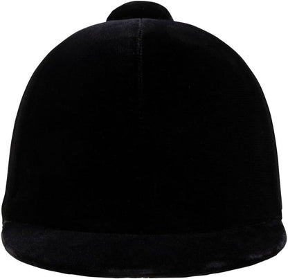 Dura-Tech Velvet Horse Riding Hunt Cap | Classic English Equestrian | Hunter Class Elegance | Use in Breed Show | Color Black